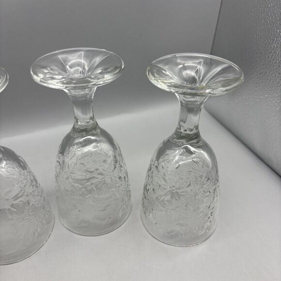 Princess House Fantasia Stemmed Water Goblet Ice Tea Glass Set Of 4 - Picture 7 of 13